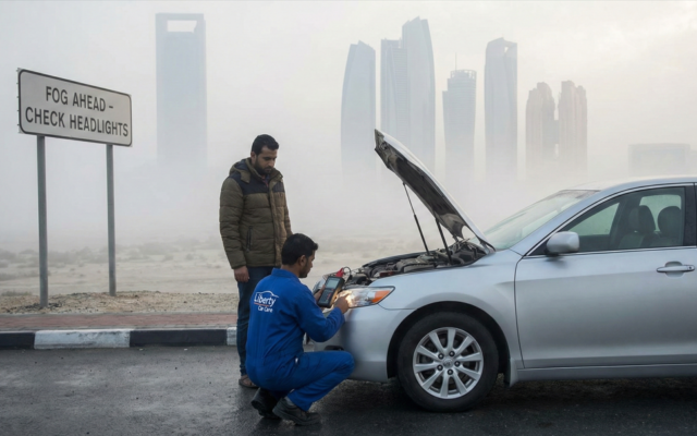winter fog in Abu Dhabi