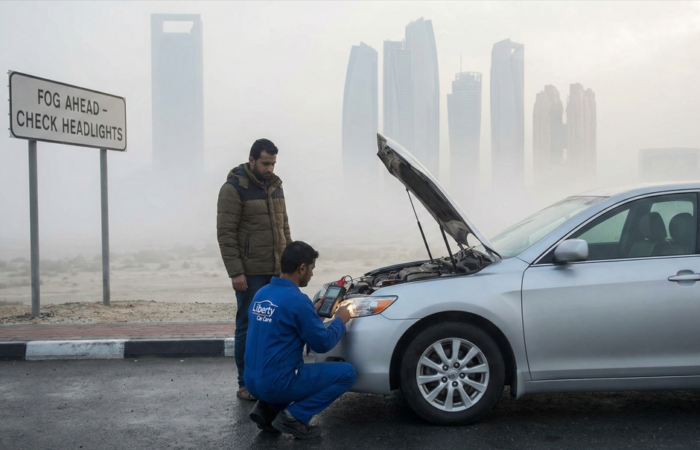 winter fog in Abu Dhabi