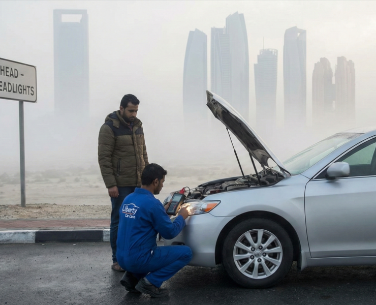 winter fog in Abu Dhabi