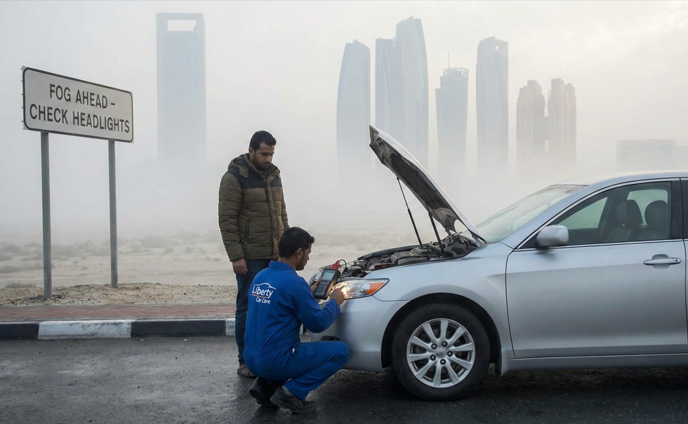 winter fog in Abu Dhabi