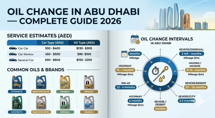 Oil Change in Abu Dhabi — Complete Guide for 2026
