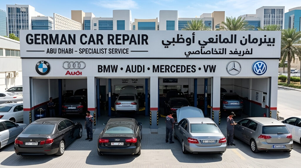 German Car Repair Abu Dhabi — BMW, Audi, Mercedes & VW Specialist Service
